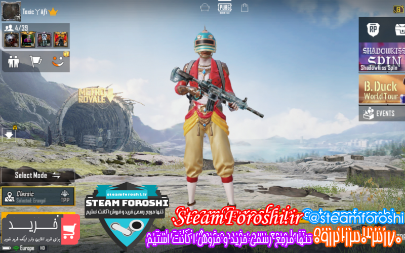 فروش اکانت پابجی کد ۸۰۹۲