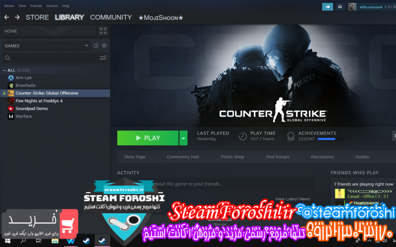 فروش اکانت استیم کد ۸۱۵۲