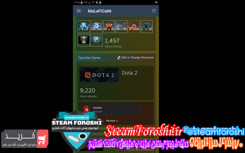 فروش اکانت دوتا ۲ کد ۸۱۷۸