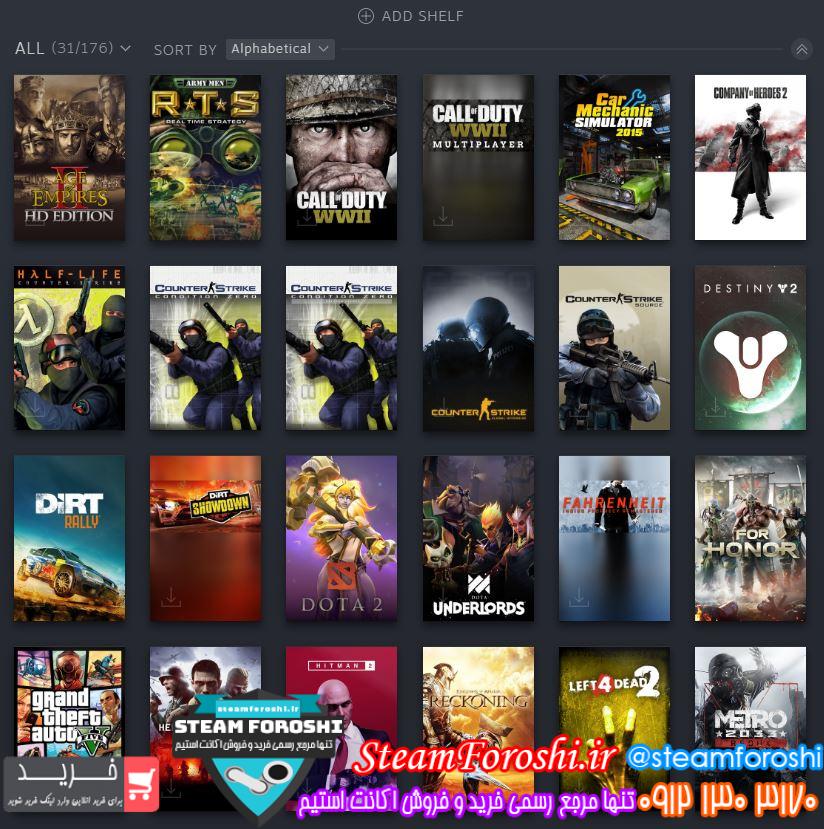 فروش اکانت استیم کد ۹۱۲۳