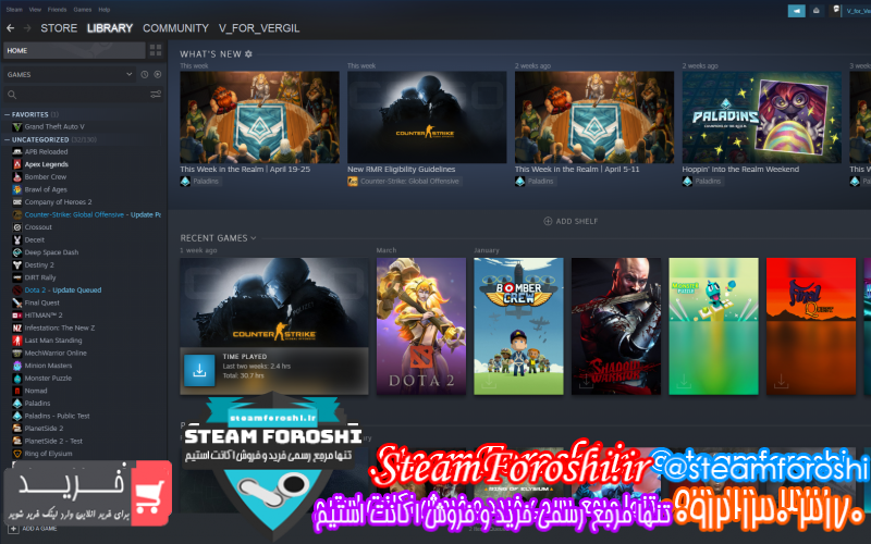 فروش اکانت استیم کد ۹۱۷۲