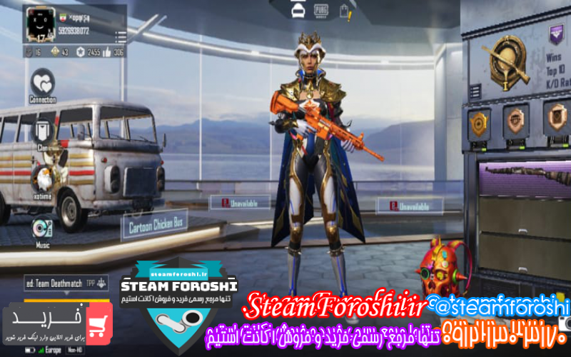 فروش اکانت پابجی کد ۹۰۸۸