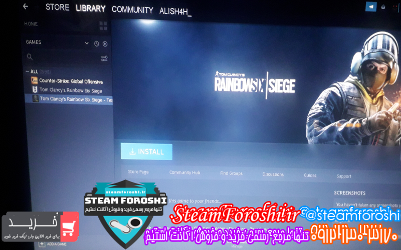 فروش اکانت استیم کد ۹۱۰۸