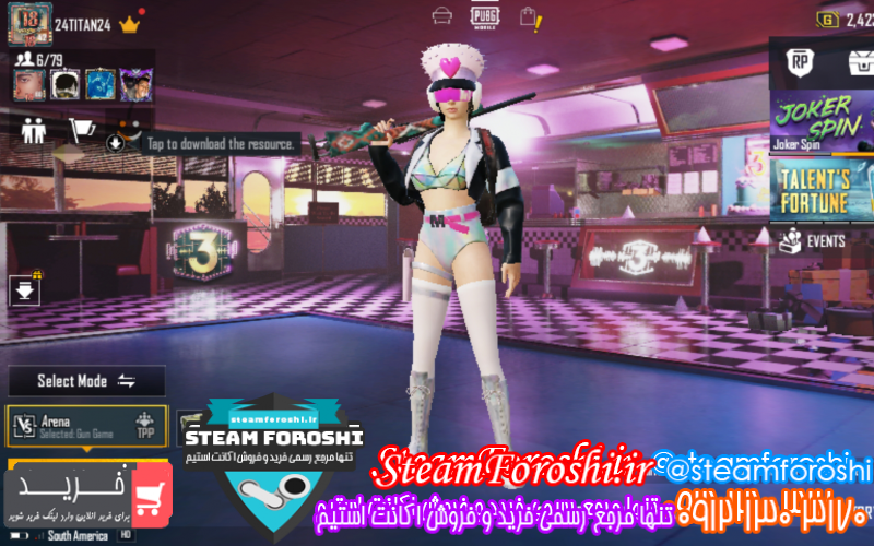 فروش اکانت پابجی کد ۹۱۱۵