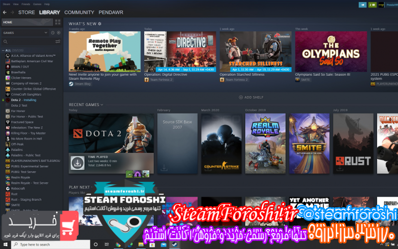 فروش اکانت استیم کد ۹۱۲۸