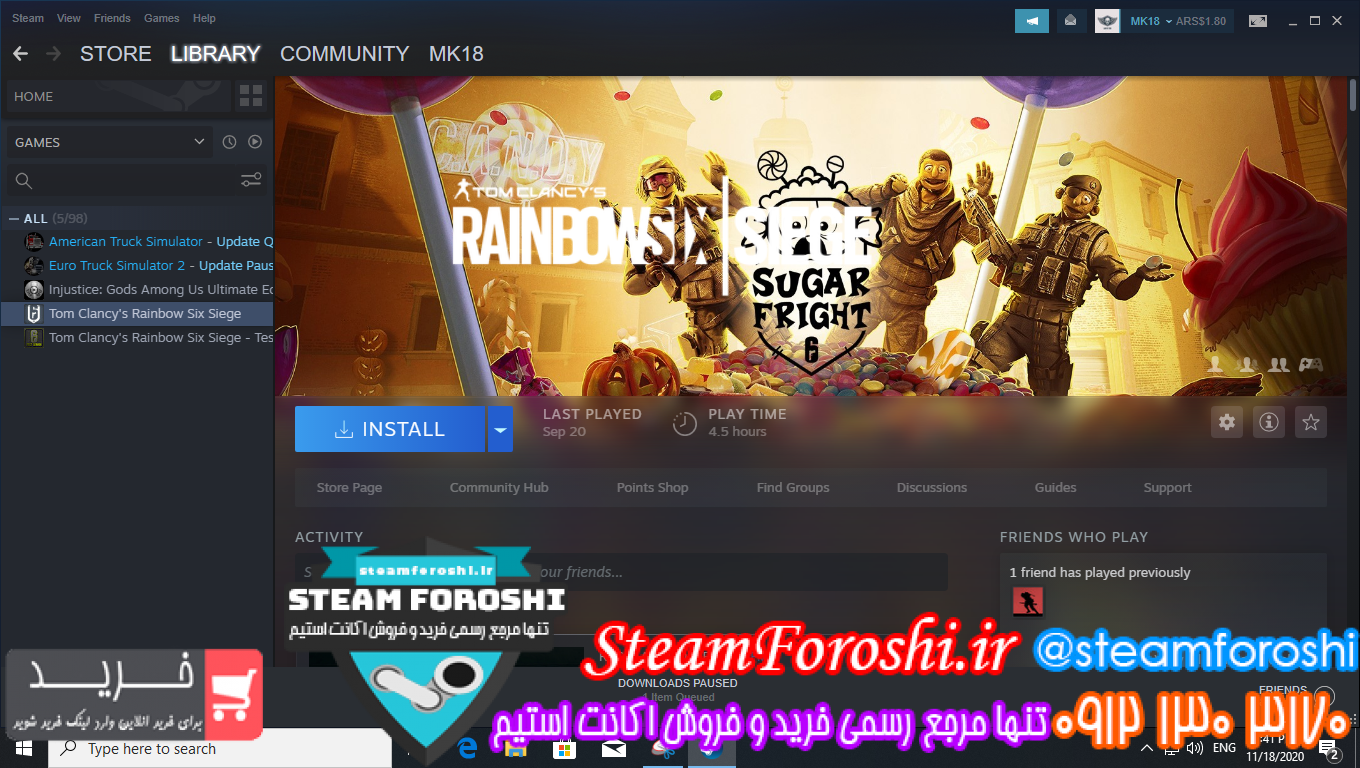 فروش اکانت استیم کد ۹۱۳۱