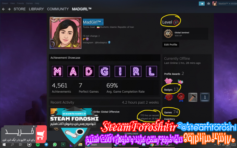 فروش اکانت استیم کد ۹۱۵۳