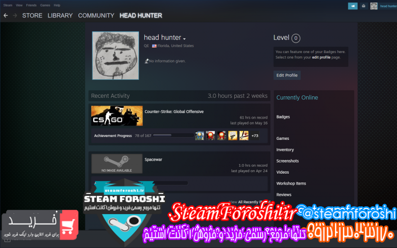 فروش اکانت cs go کد ۹۳۲۶