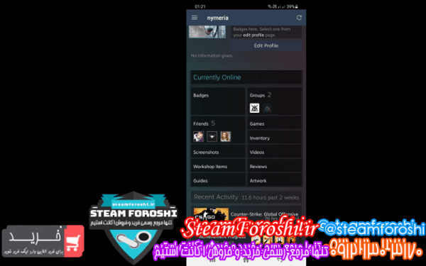 فروش اکانت cs go کد ۹۳۴۴