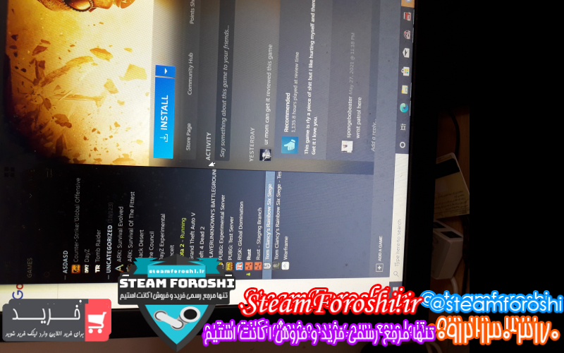 فروش اکانت استیم کد ۹۴۱۴