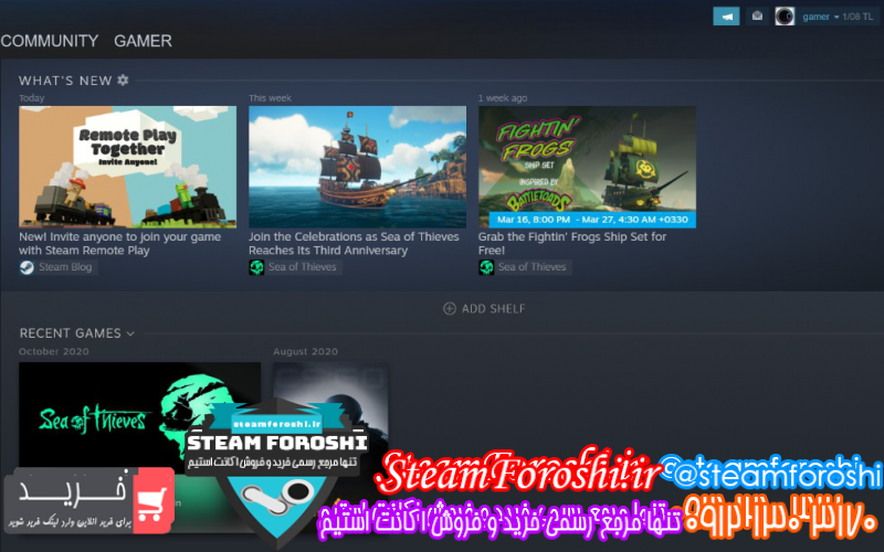 فروش اکانت استیم کد ۹۲۷۳