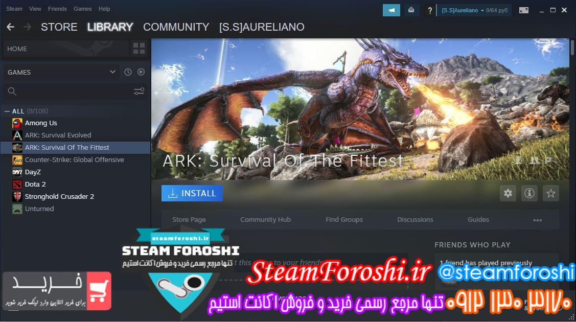 فروش اکانت استیم کد ۹۵۲۷