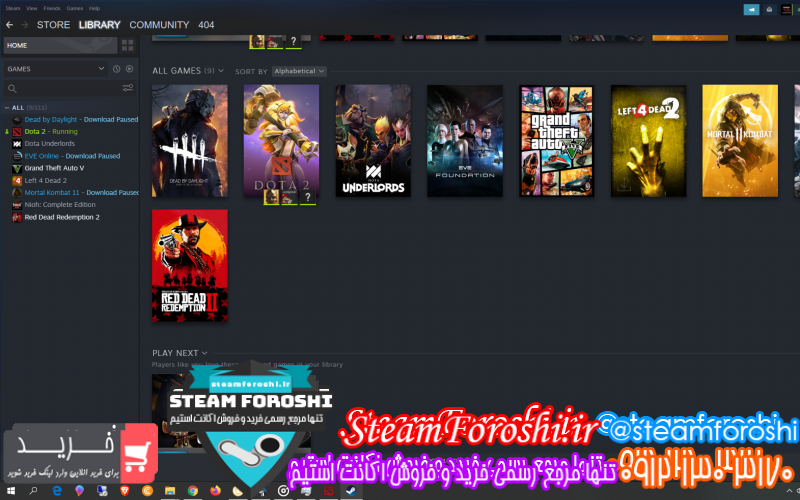 فروش اکانت استیم کد ۹۴۳۵