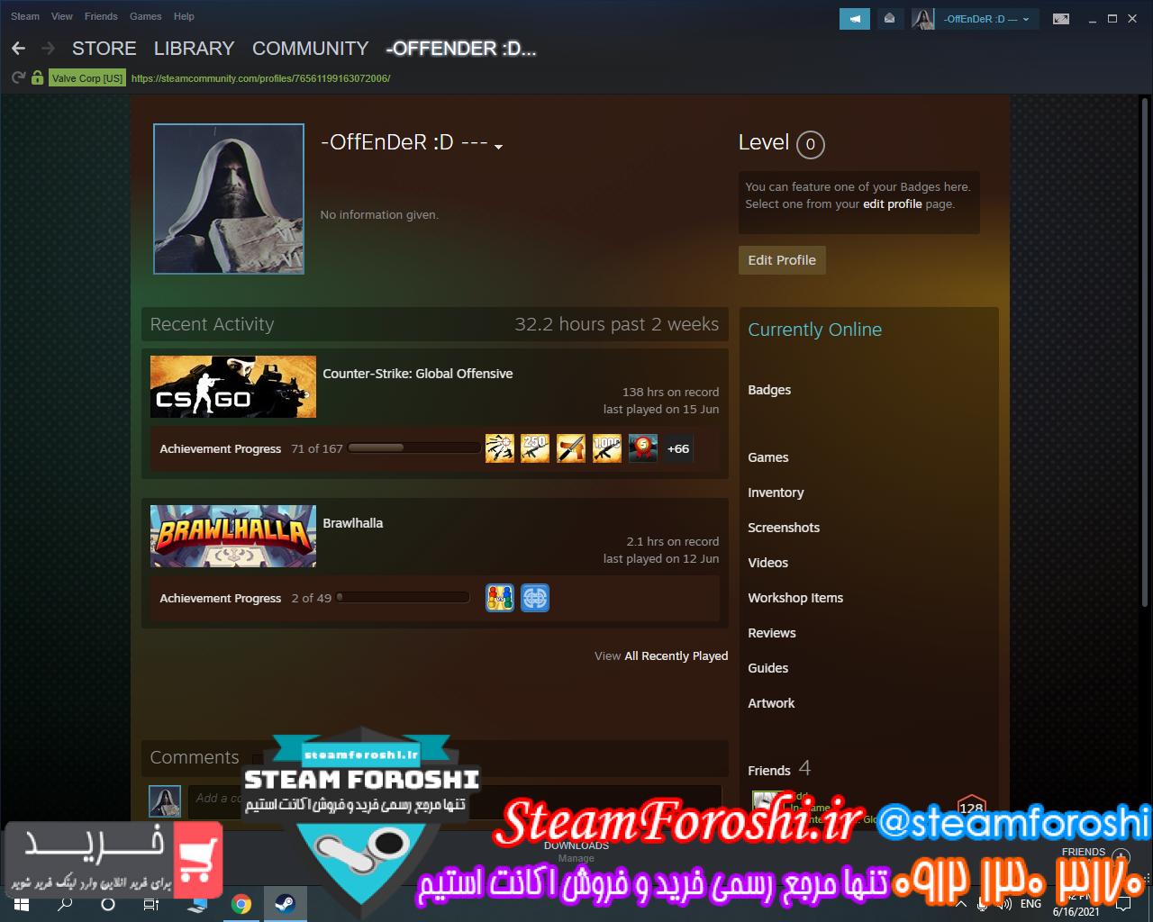 فروش اکانت cs go کد ۹۵۳۵