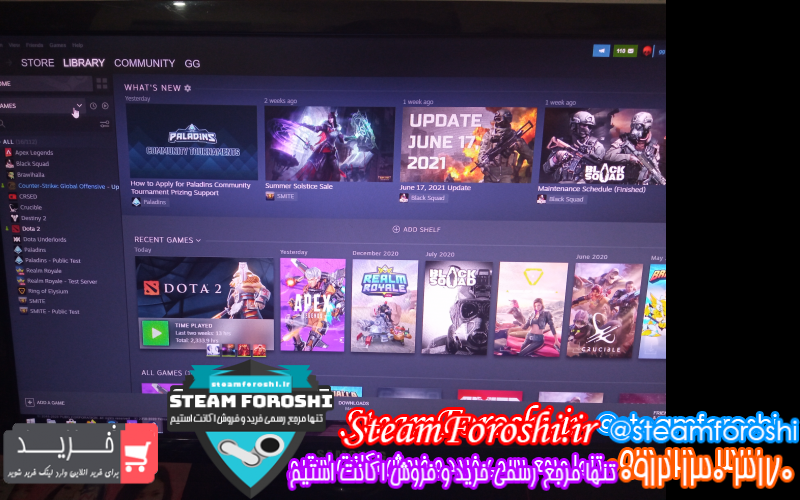 فروش اکانت استیم کد ۹۶۲۹