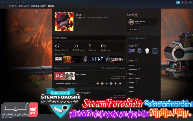فروش اکانت استیم کد ۹۵۱۵