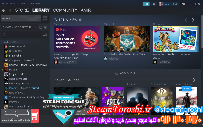 فروش اکانت استیم کد ۹۵۱۹