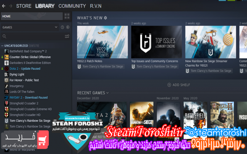 فروش اکانت استیم کد ۹۶۶۲