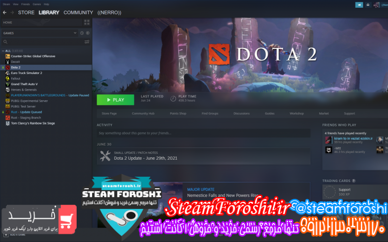 فروش اکانت استیم کد ۹۶۷۱