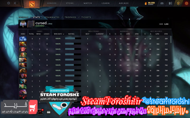 فروش اکانت استیم کد ۹۷۰۸