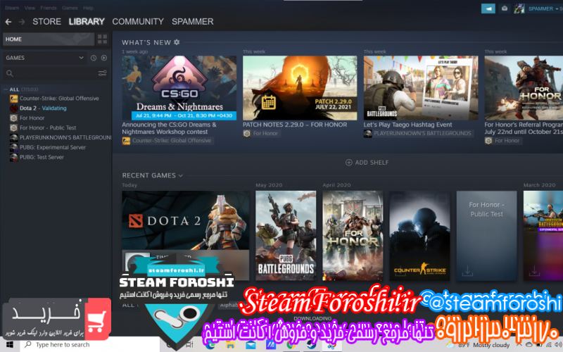 فروش اکانت استیم کد ۹۹۲۵