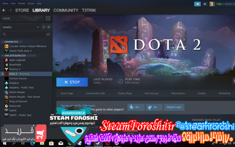 فروش اکانت استیم کد ۹۹۳۴