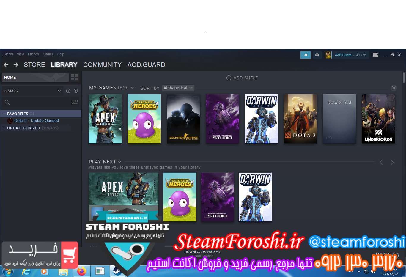 فروش اکانت استیم کد ۹۹۹۵