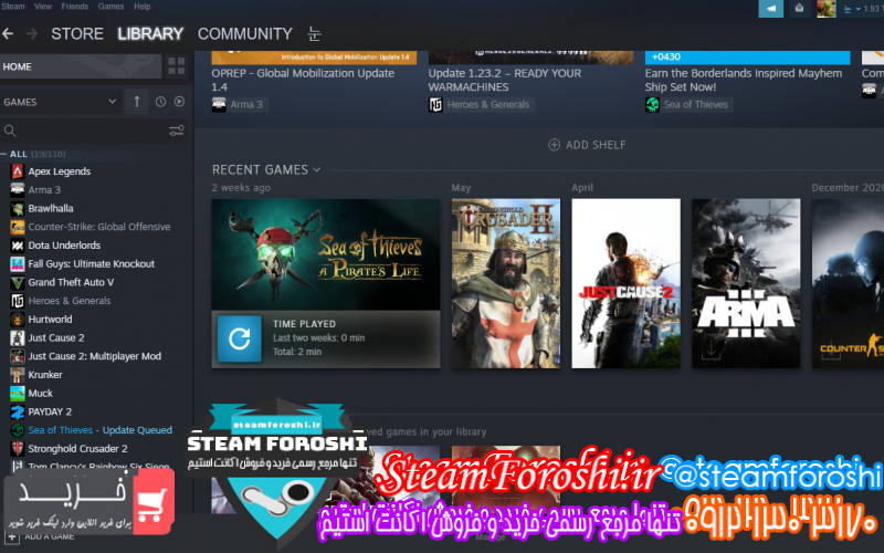 فروش اکانت استیم کد ۱۰۰۰۸