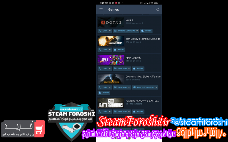 فروش اکانت استیم کد ۹۸۱۵