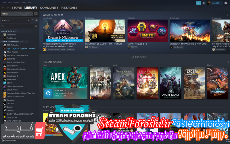 فروش اکانت cs go کد ۹۸۳۵