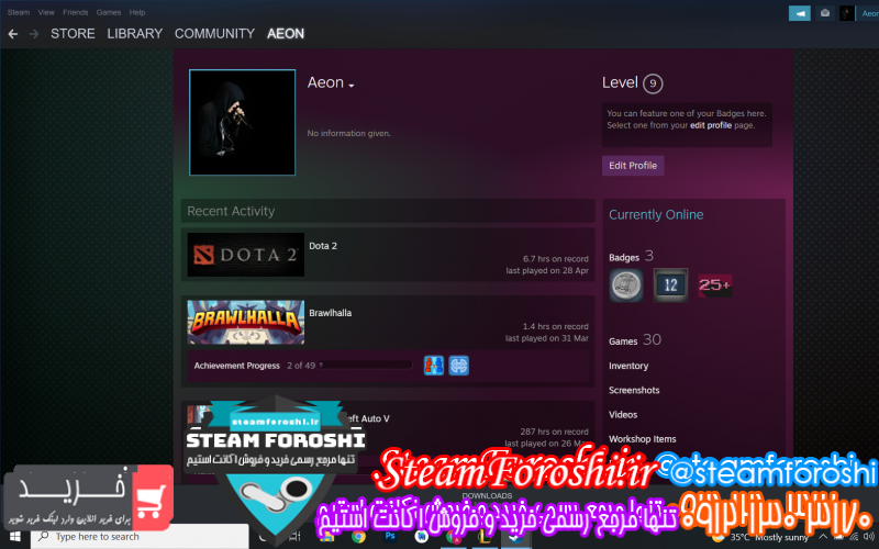 فروش اکانت استیم کد ۹۸۸۸