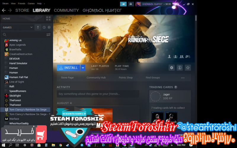 فروش اکانت استیم کد ۹۹۰۷