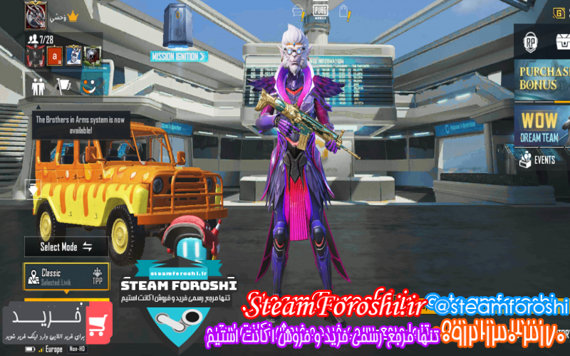 فروش اکانت پابجی کد ۹۹۱۰