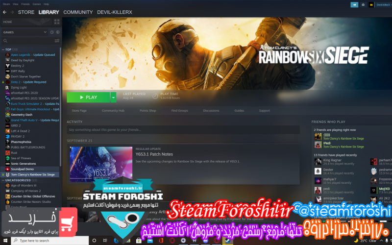 فروش اکانت استیم کد ۱۰۱۲۱