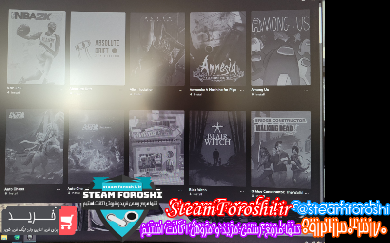 فروش اکانت استیم کد ۱۰۱۲۲