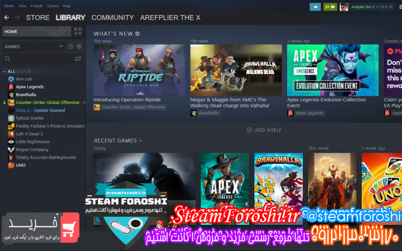 فروش اکانت استیم کد ۱۰۱۳۹