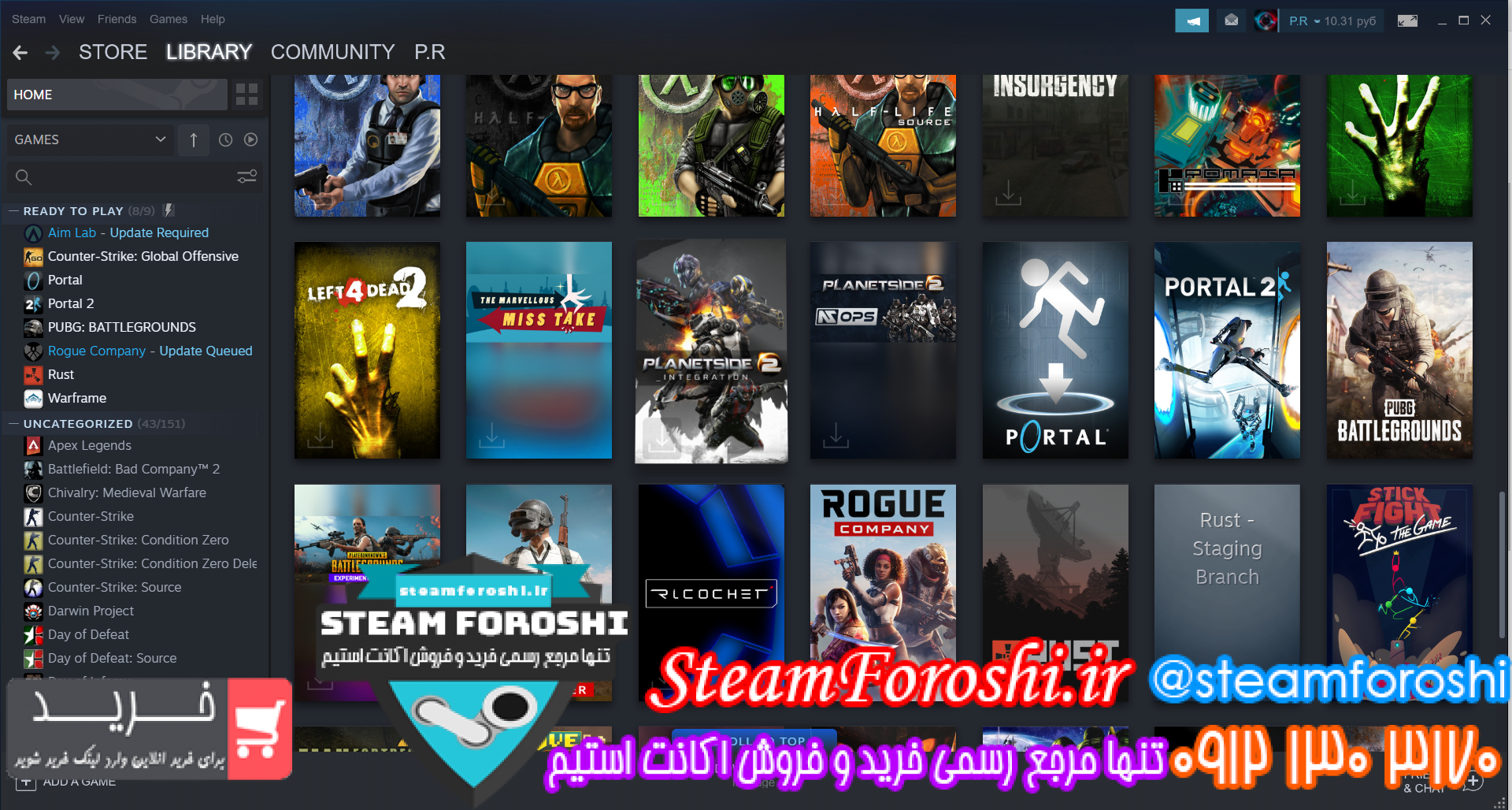 فروش اکانت استیم کد ۱۰۰۴۴