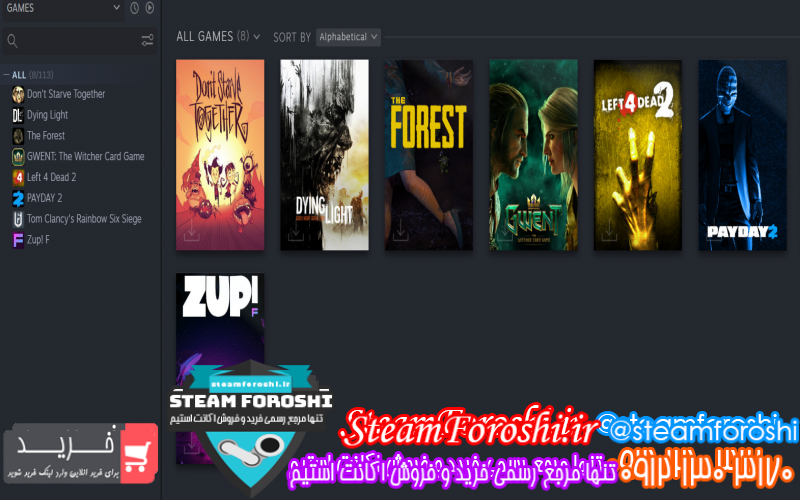 فروش اکانت استیم کد ۱۰۰۵۵