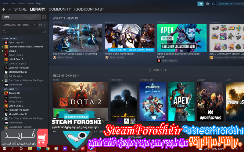 فروش اکانت استیم کد ۱۰۰۷۹