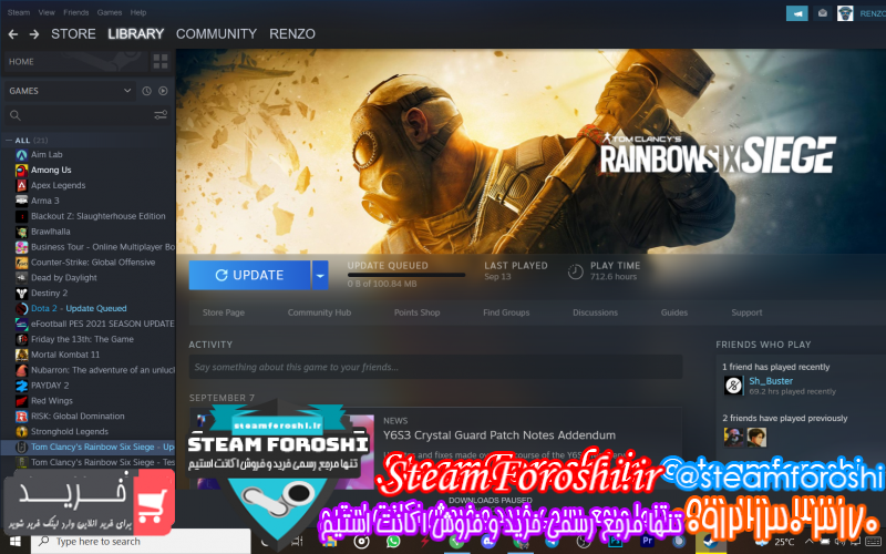 فروش اکانت استیم کد ۱۰۰۸۱