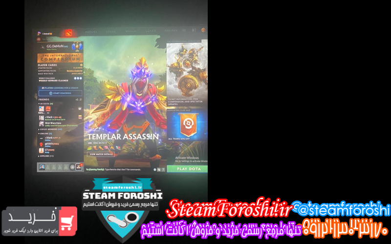 فروش اکانت دوتا ۲ کد ۱۰۰۹۴