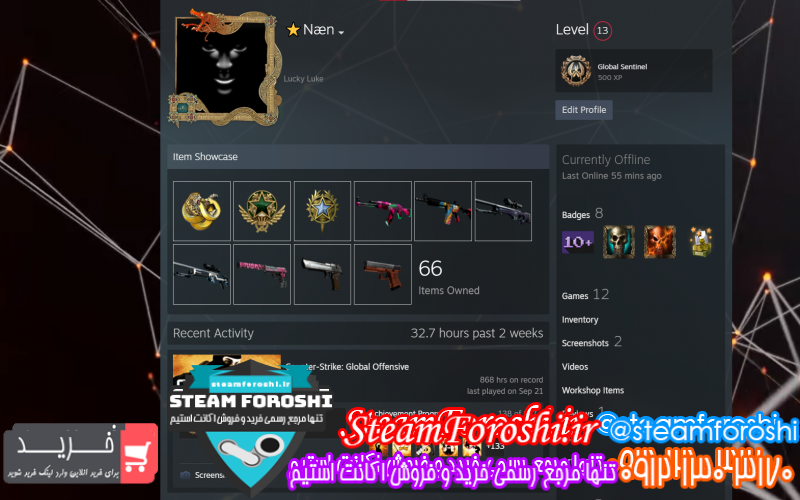 فروش اکانت cs go کد ۱۰۱۰۹