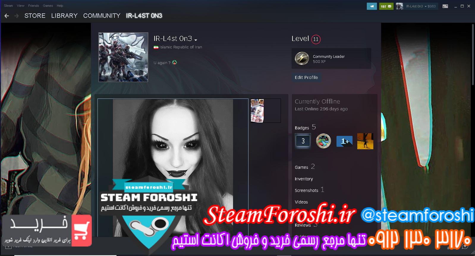 فروش اکانت استیم کد ۱۰۰۵۹