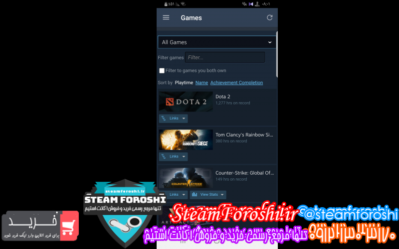 فروش اکانت استیم کد ۱۰۲۷۴