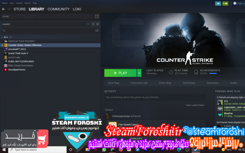 فروش اکانت استیم کد ۱۰۲۸۶