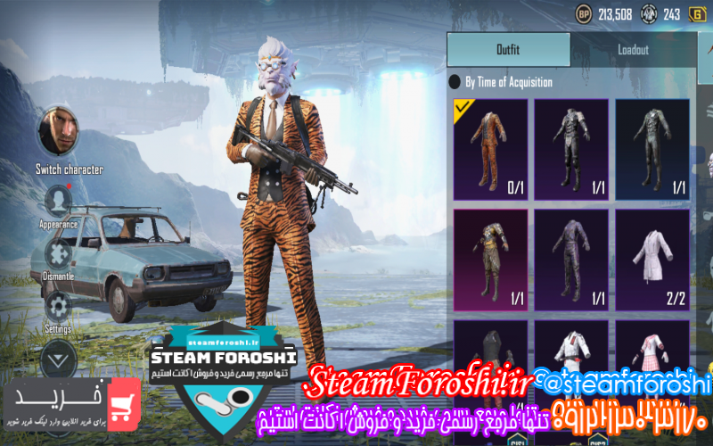 فروش اکانت پابجی کد ۱۰۲۹۵