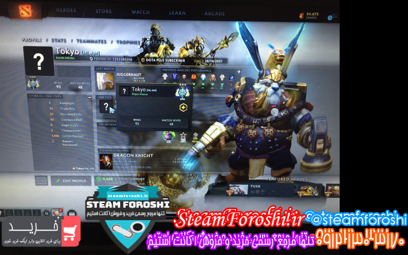 فروش اکانت دوتا ۲ کد ۱۰۳۱۲