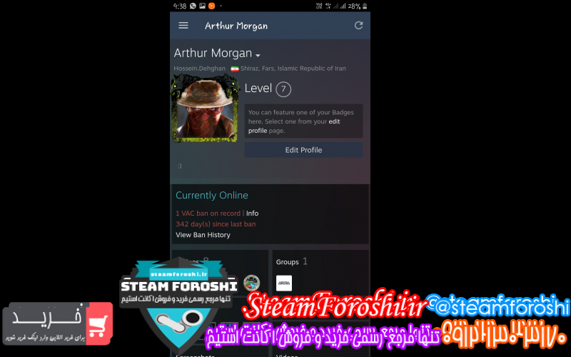 فروش اکانت استیم کد ۱۰۳۱۵