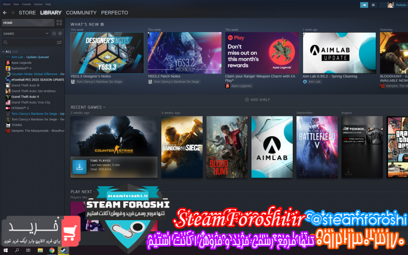 فروش اکانت استیم کد ۱۰۱۹۸