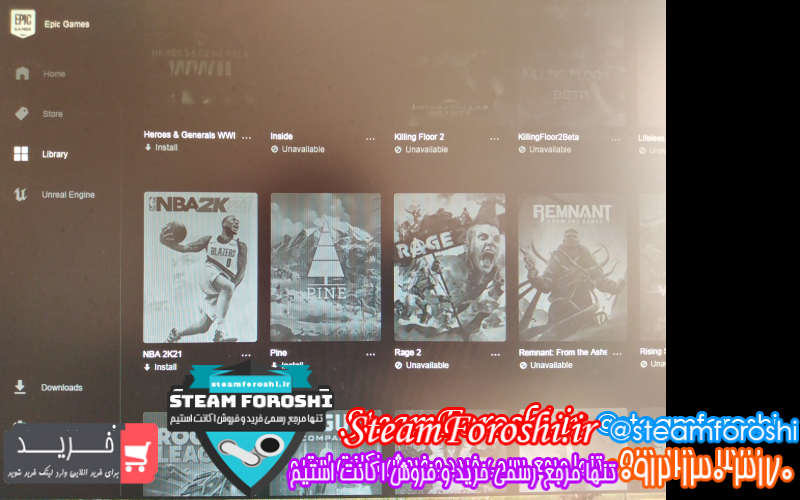 فروش اکانت استیم کد ۱۰۱۶۷